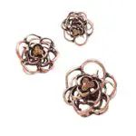 Rose And Rhinestone Hair Claw Clips